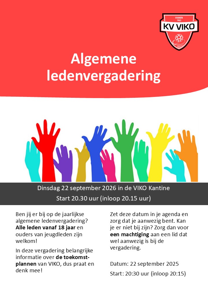 22 september Algemene Leden Vergadering