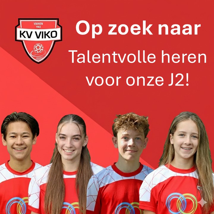 Op zoek naar: Talentvolle heren voor onze J2!