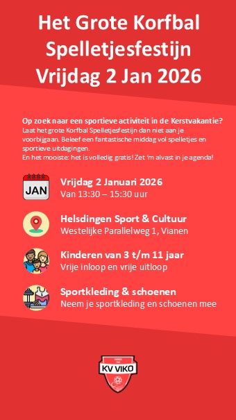 2 januari: Grote Korfbal Spelletjesfestijn
